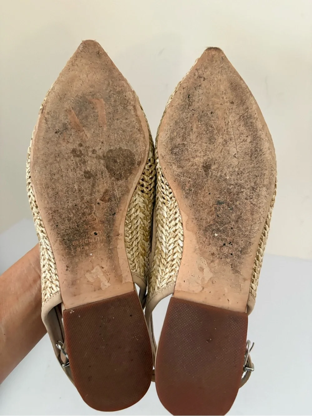 Matt Bernson Zola D’Orsay ankle strap flats Honey Raffia. 7. Great shape w/box